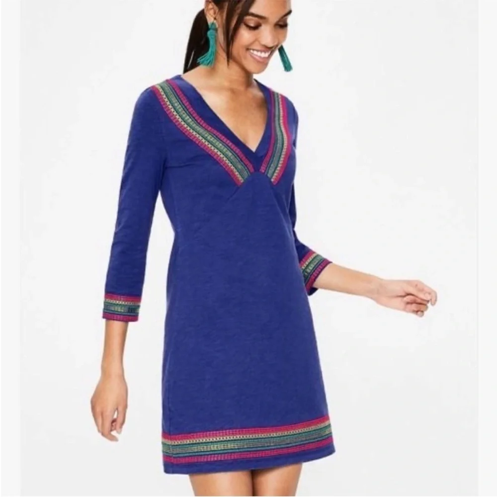 Boden Rosanna Jersey blue embroidered Tunic
Dress sz 6 - Picture 2 of 11